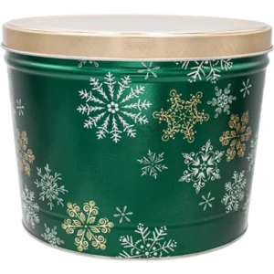 Large Green Snowflake Tin